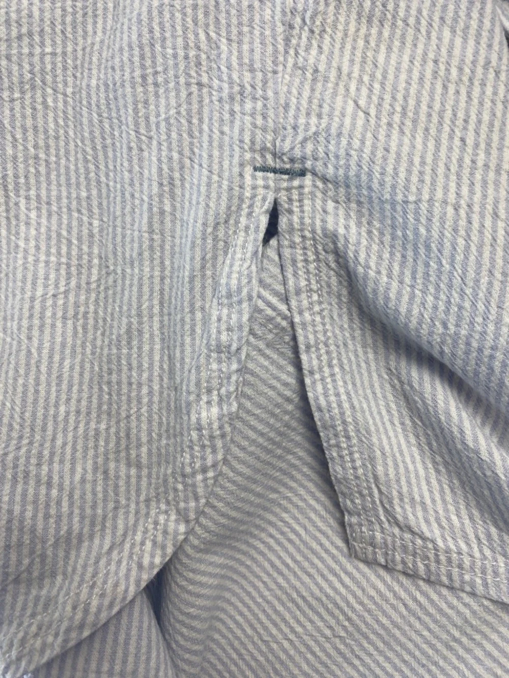 Free People We The Free Ellie Striped Button Front Puff Sleeve Cotton Shirt Smal
